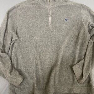 Gray Half-Zip Sweater